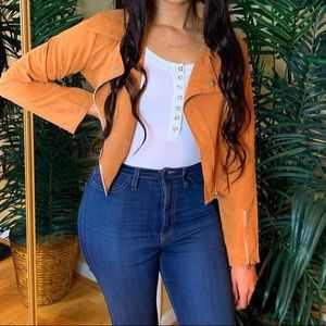 NWOT Brown Zip Up Jacket